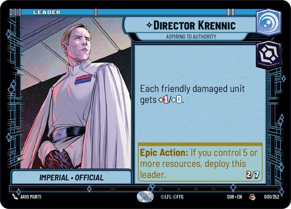 Director Krennic - Aspiring to Authority (001/252) [Spark of Rebellion] | Grognard Games