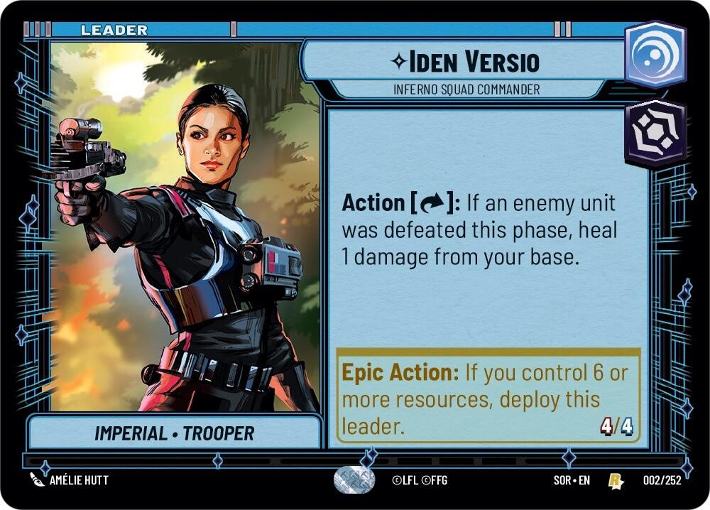 Iden Versio - Inferno Squad Commander (002/252) [Spark of Rebellion] | Grognard Games