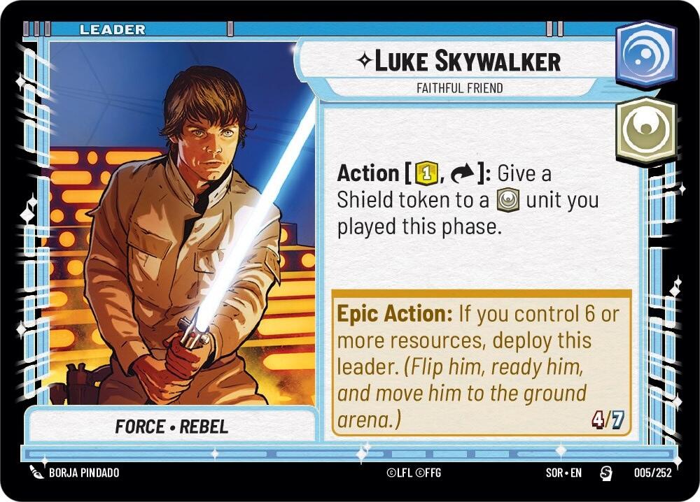 Luke Skywalker - Faithful Friend (005/252) [Spark of Rebellion] | Grognard Games