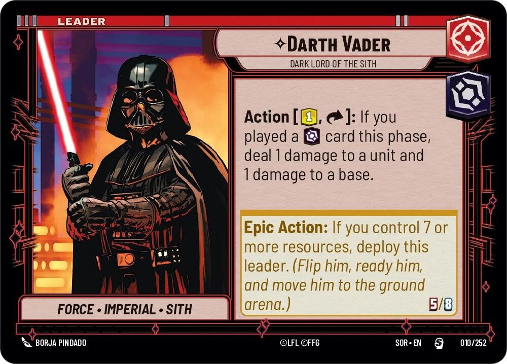 Darth Vader - Dark Lord of the Sith (010/252) [Spark of Rebellion] | Grognard Games