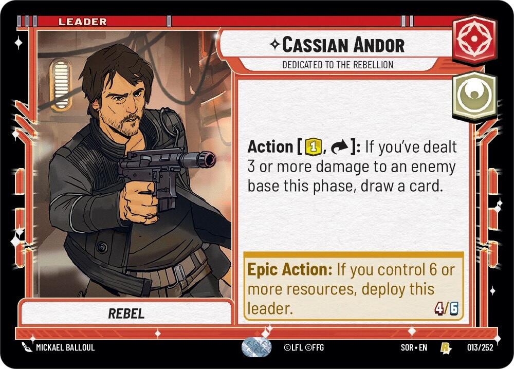 Cassian Andor - Dedicated to the Rebellion (013/252) [Spark of Rebellion] | Grognard Games