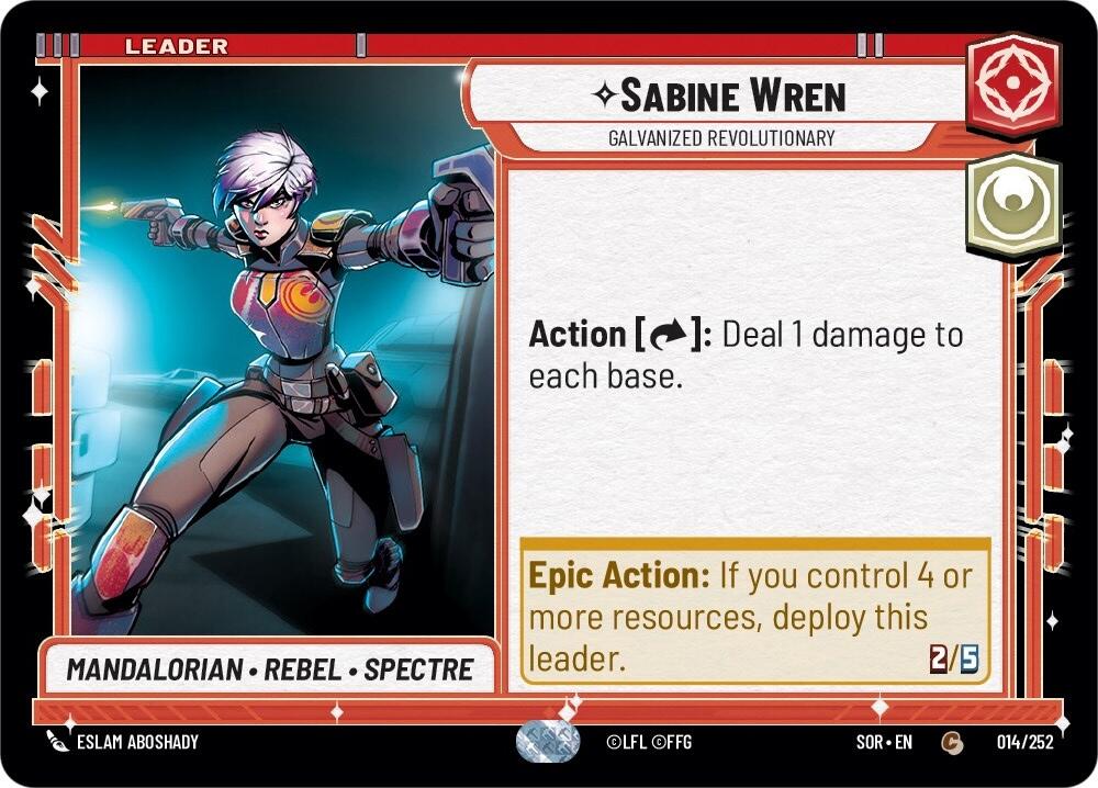 Sabine Wren - Galvanized Revolutionary (014/252) [Spark of Rebellion] | Grognard Games