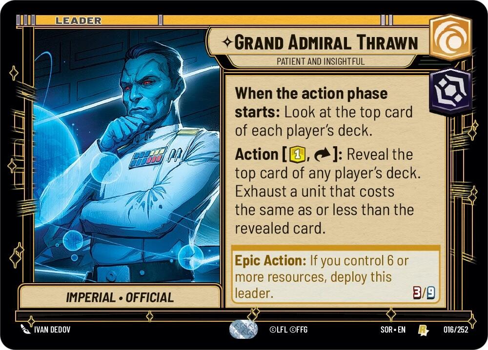 Grand Admiral Thrawn - Patient and Insightful (016/252) [Spark of Rebellion] | Grognard Games