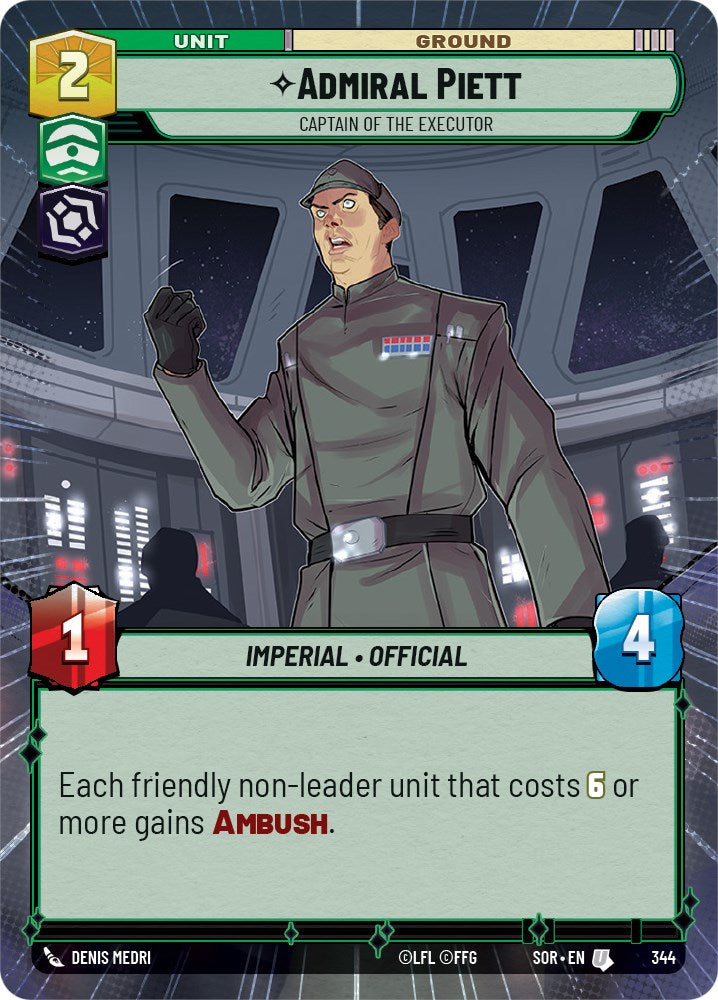 Admiral Piett - Captain of the Executor (Hyperspace) (344) [Spark of Rebellion] | Grognard Games