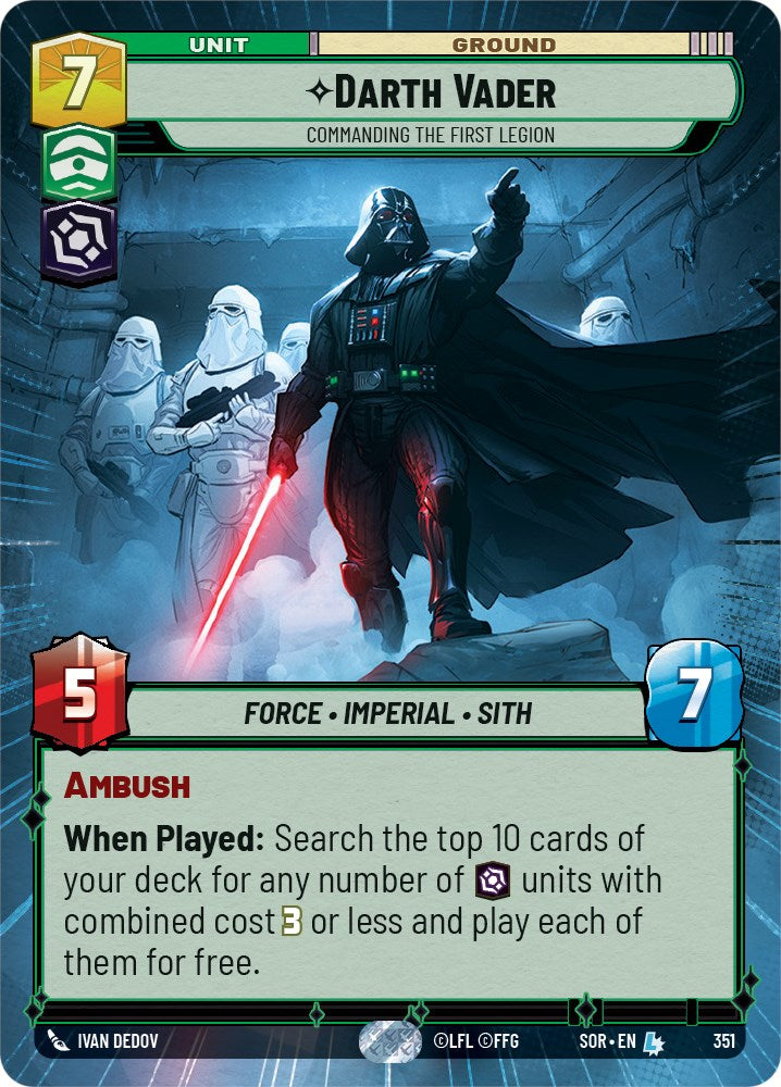 Darth Vader - Commanding the First Legion (Hyperspace) (351) [Spark of Rebellion] | Grognard Games