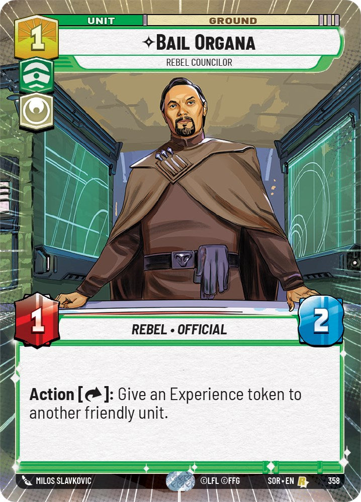 Bail Organa - Rebel Councilor (Hyperspace) (358) [Spark of Rebellion] | Grognard Games