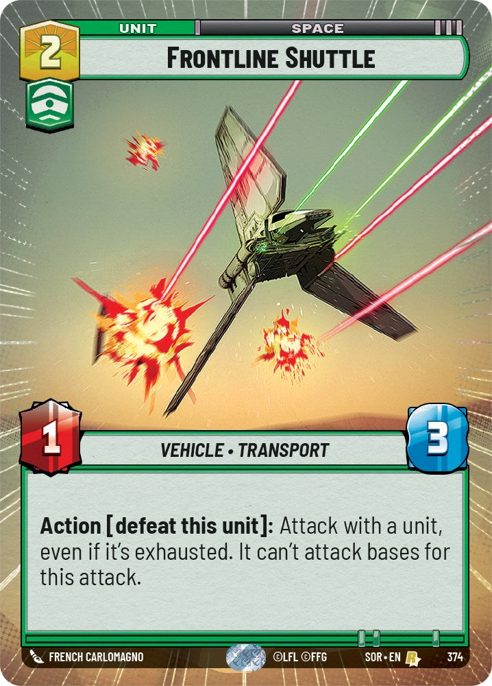 Frontline Shuttle (Hyperspace) (374) [Spark of Rebellion] | Grognard Games