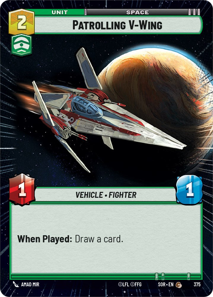 Patrolling V-Wing (Hyperspace) (375) [Spark of Rebellion] | Grognard Games