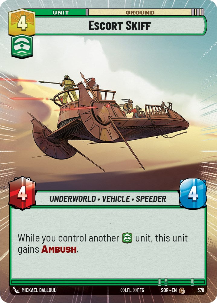 Escort Skiff (Hyperspace) (378) [Spark of Rebellion] | Grognard Games