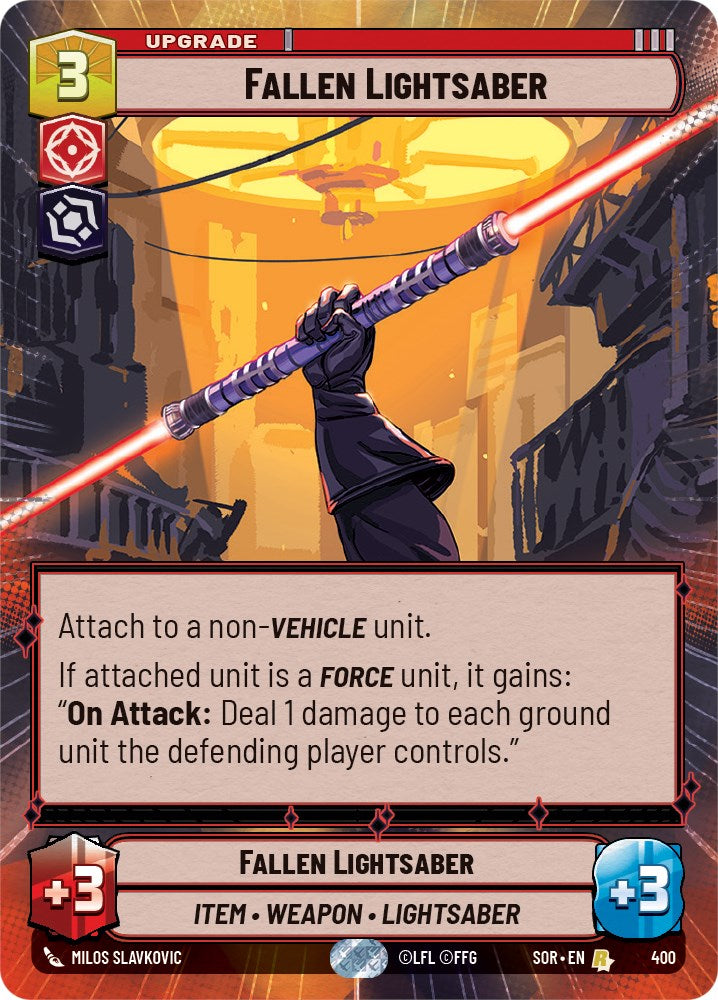 Fallen Lightsaber (Hyperspace) (400) [Spark of Rebellion] | Grognard Games