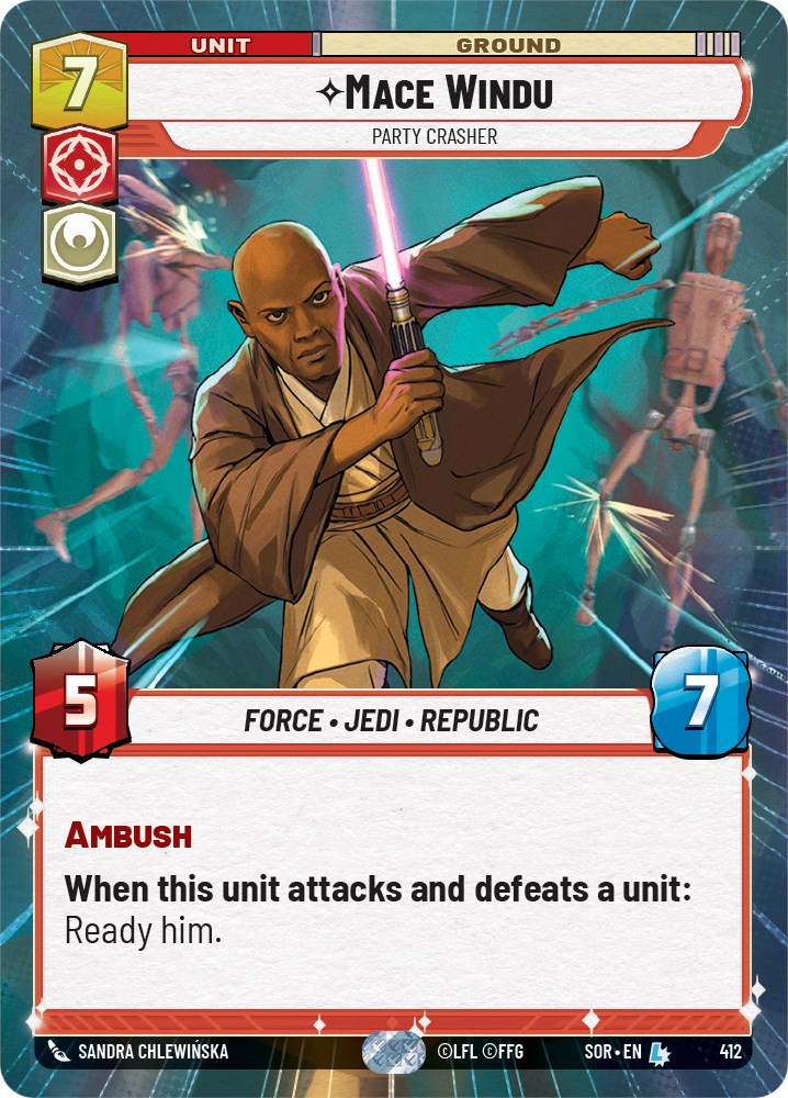 Mace Windu - Party Crasher (Hyperspace) (412) [Spark of Rebellion] | Grognard Games
