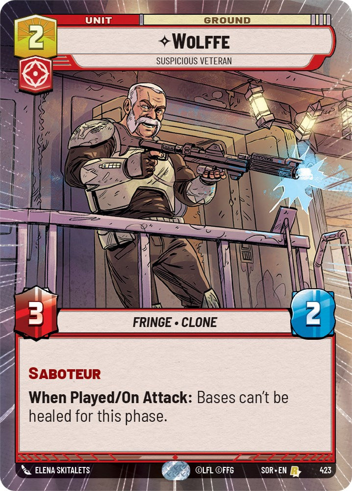 Wolffe - Suspicious Veteran (Hyperspace) (423) [Spark of Rebellion] | Grognard Games