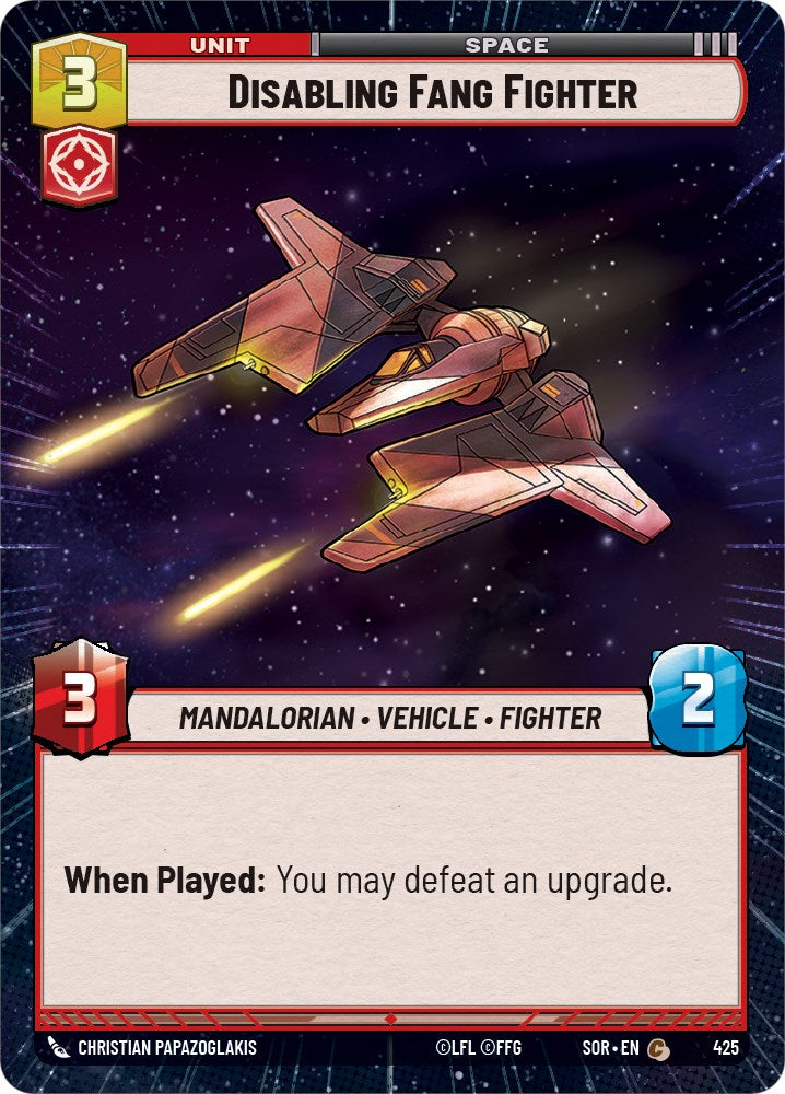 Disabling Fang Fighter (Hyperspace) (425) [Spark of Rebellion] | Grognard Games