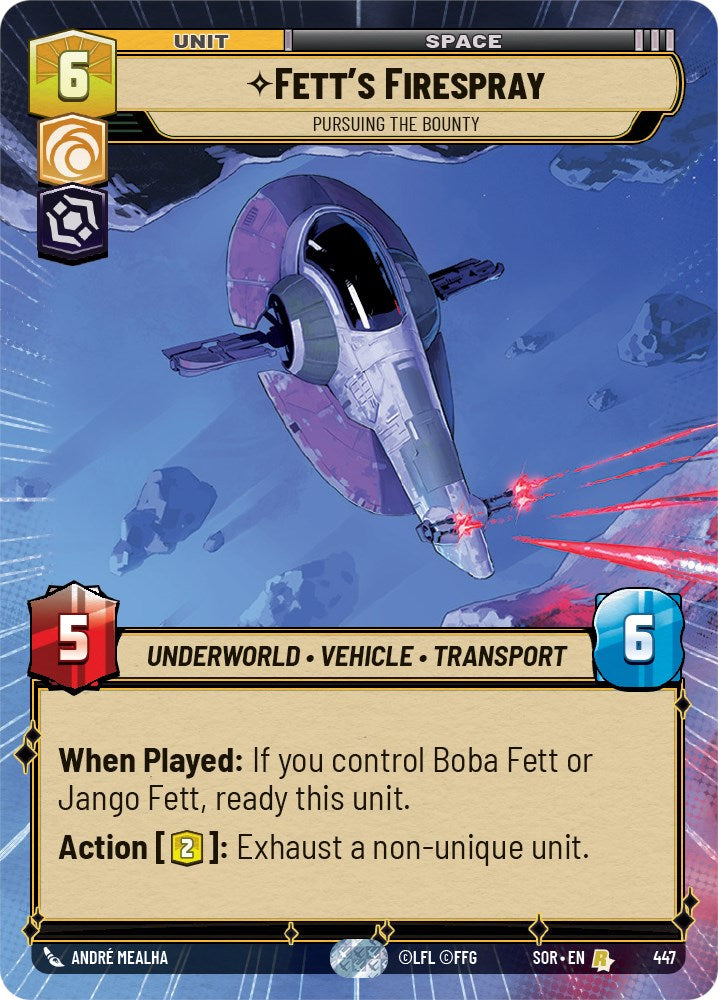 Fett's Firespray - Pursuing the Bounty (Hyperspace) (447) [Spark of Rebellion] | Grognard Games
