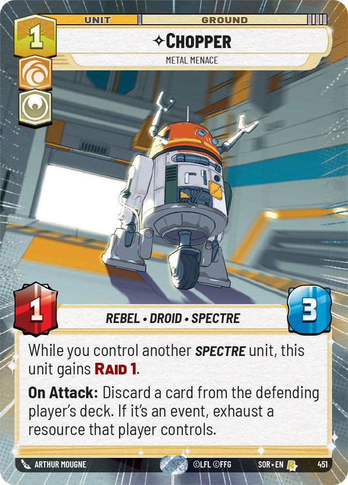 Chopper - Metal Menace (Hyperspace) (451) [Spark of Rebellion] | Grognard Games