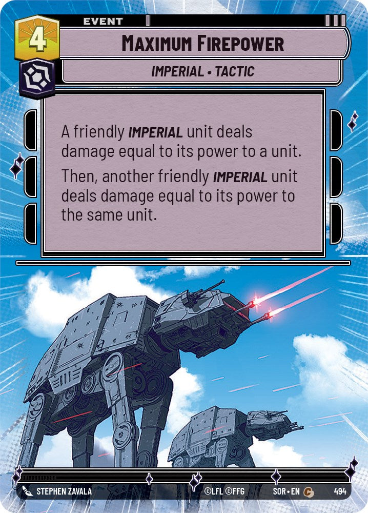 Maximum Firepower (Hyperspace) (494) [Spark of Rebellion] | Grognard Games