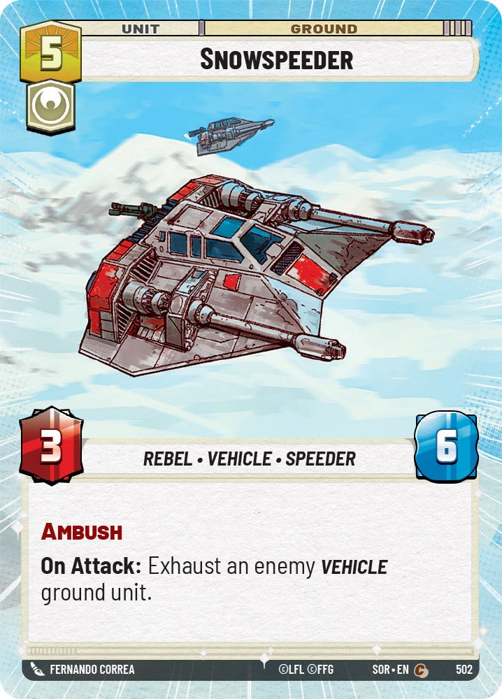 Snowspeeder (Hyperspace) (502) [Spark of Rebellion] | Grognard Games