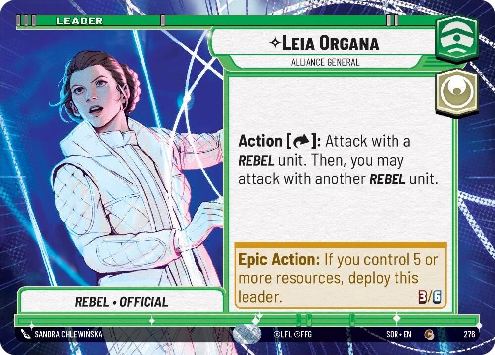 Leia Organa - Alliance General (Hyperspace) (276) [Spark of Rebellion] | Grognard Games