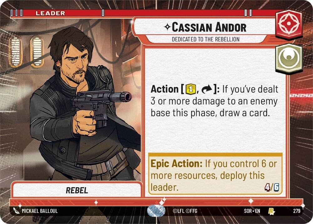 Cassian Andor - Dedicated to the Rebellion (Hyperspace) (279) [Spark of Rebellion] | Grognard Games