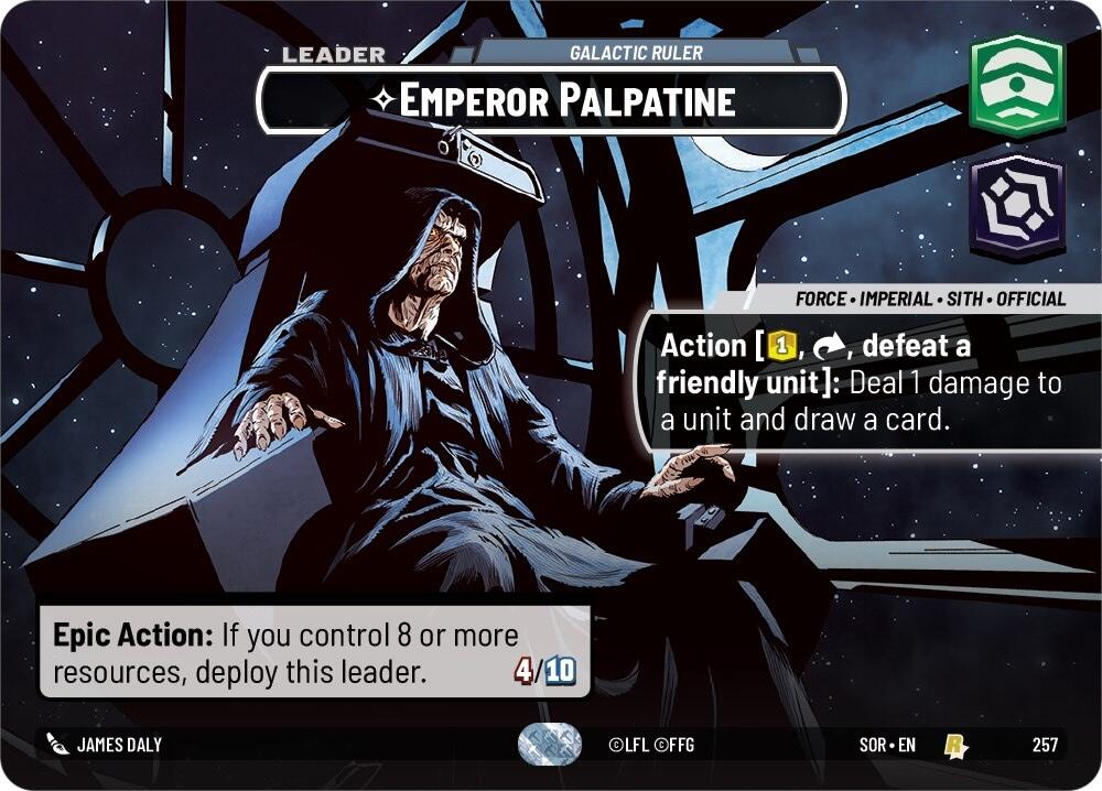 Emperor Palpatine - Galactic Ruler (Showcase) (257) [Spark of Rebellion] | Grognard Games