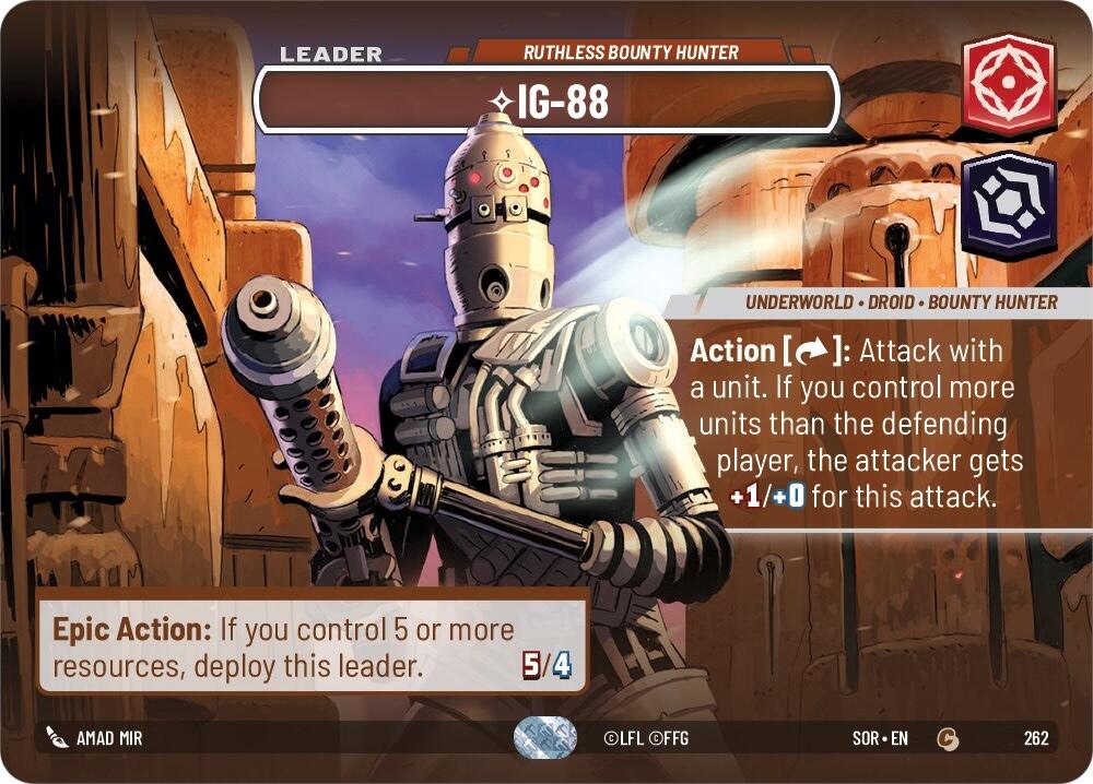 IG-88 - Ruthless Bounty Hunter (Showcase) (262) [Spark of Rebellion] | Grognard Games