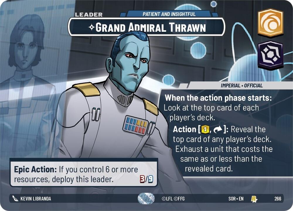 Grand Admiral Thrawn - Patient and Insightful (Showcase) (266) [Spark of Rebellion] | Grognard Games