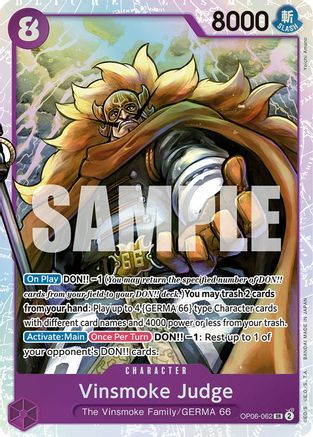 Vinsmoke Judge (OP06-062) - Wings of the Captain Foil | Grognard Games