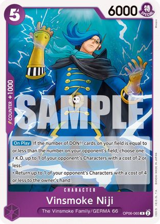 Vinsmoke Niji (065) (OP06-065) - Wings of the Captain Foil | Grognard Games