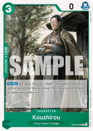 Koushirou (OP06-026) - Wings of the Captain | Grognard Games