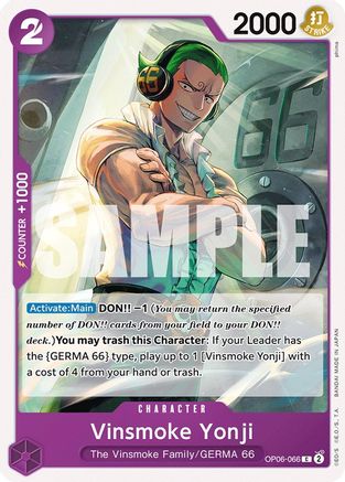 Vinsmoke Yonji (066) (OP06-066) - Wings of the Captain | Grognard Games