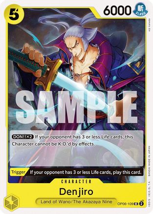 Denjiro (OP06-109) - Wings of the Captain | Grognard Games