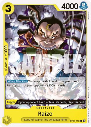 Raizo (OP06-112) - Wings of the Captain | Grognard Games