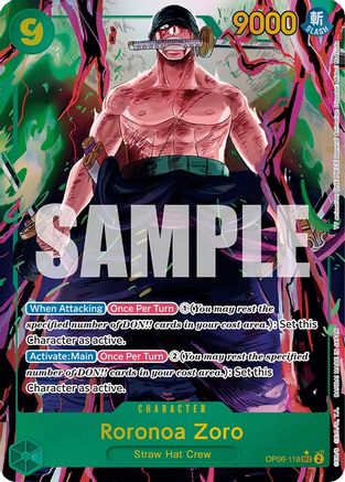 Roronoa Zoro (Alternate Art) (OP06-118) - Wings of the Captain Foil | Grognard Games