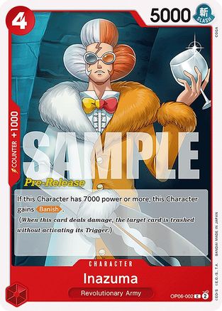 Inazuma (OP06-002) - Wings of the Captain Pre-Release Cards | Grognard Games