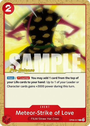 Meteor-Strike of Love (OP06-017) - Wings of the Captain Pre-Release Cards | Grognard Games