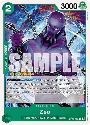 Zeo (OP06-028) - Wings of the Captain Pre-Release Cards | Grognard Games