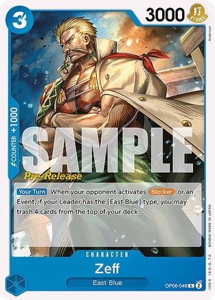 Zeff (OP06-048) - Wings of the Captain Pre-Release Cards | Grognard Games