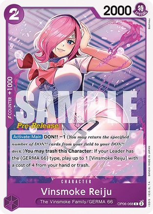 Vinsmoke Reiju (068) (OP06-068) - Wings of the Captain Pre-Release Cards | Grognard Games
