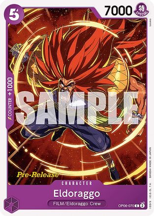 Eldoraggo (OP06-070) - Wings of the Captain Pre-Release Cards | Grognard Games