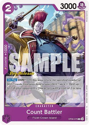 Count Battler (OP06-075) - Wings of the Captain Pre-Release Cards | Grognard Games