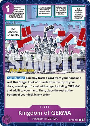 Kingdom of GERMA (OP06-079) - Wings of the Captain Pre-Release Cards | Grognard Games
