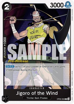Jigoro of the Wind (OP06-084) - Wings of the Captain Pre-Release Cards | Grognard Games
