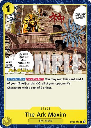The Ark Maxim (OP06-117) - Wings of the Captain Pre-Release Cards | Grognard Games