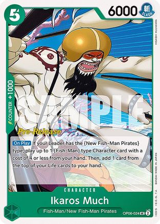 Ikaros Much (OP06-024) - Wings of the Captain Pre-Release Cards | Grognard Games