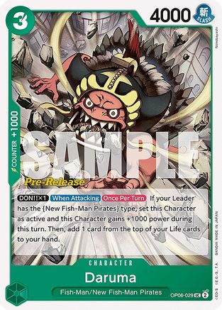 Daruma (OP06-029) - Wings of the Captain Pre-Release Cards | Grognard Games