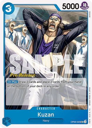 Kuzan (OP06-045) - Wings of the Captain Pre-Release Cards | Grognard Games