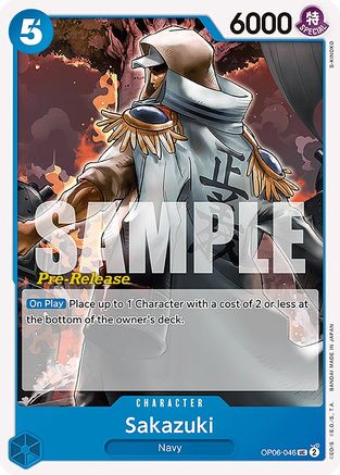 Sakazuki (OP06-046) - Wings of the Captain Pre-Release Cards | Grognard Games
