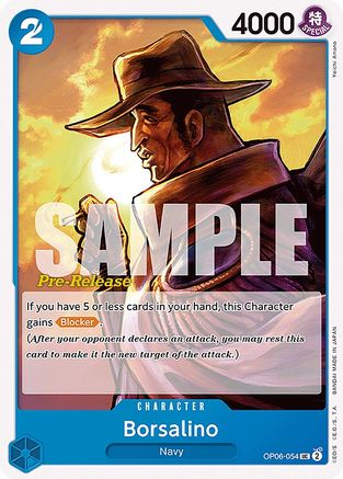 Borsalino (OP06-054) - Wings of the Captain Pre-Release Cards | Grognard Games