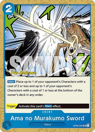 Ama no Murakumo Sword (OP06-056) - Wings of the Captain Pre-Release Cards | Grognard Games