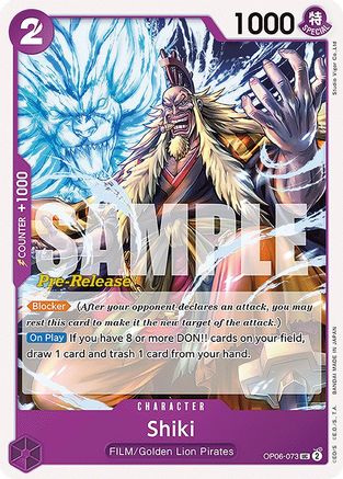 Shiki (OP06-073) - Wings of the Captain Pre-Release Cards | Grognard Games